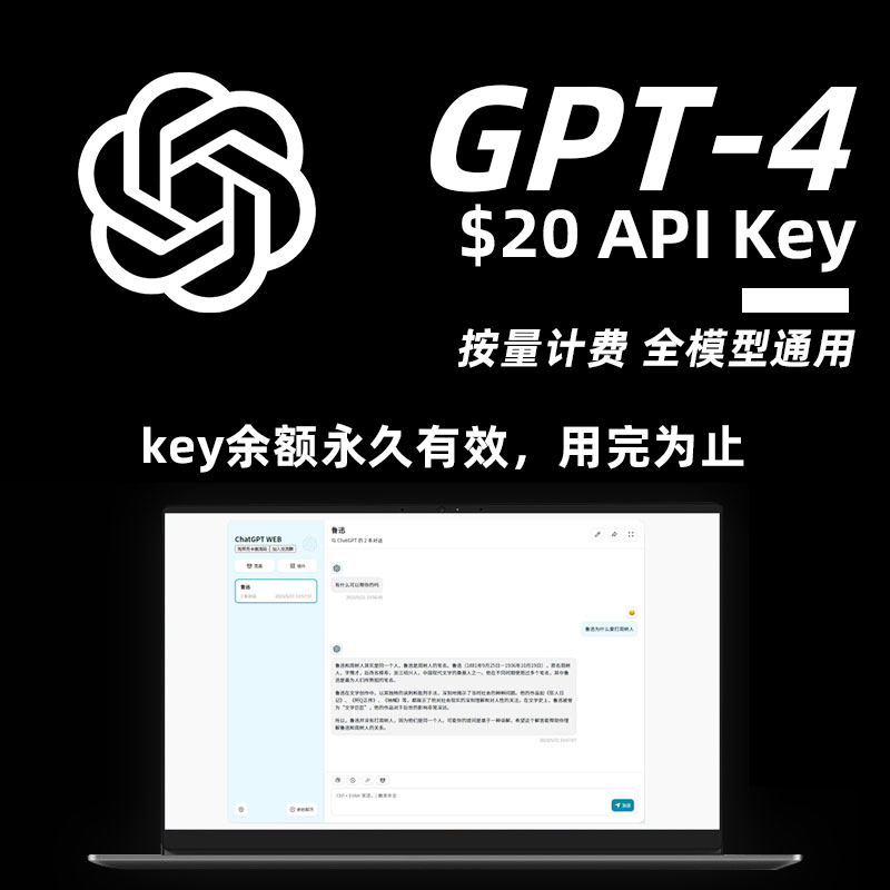 【GPT-5 API Key】 $20美元余额 可用于GPT-学术优化、Midjourney绘画等，国内网络直接使用，无时间限制